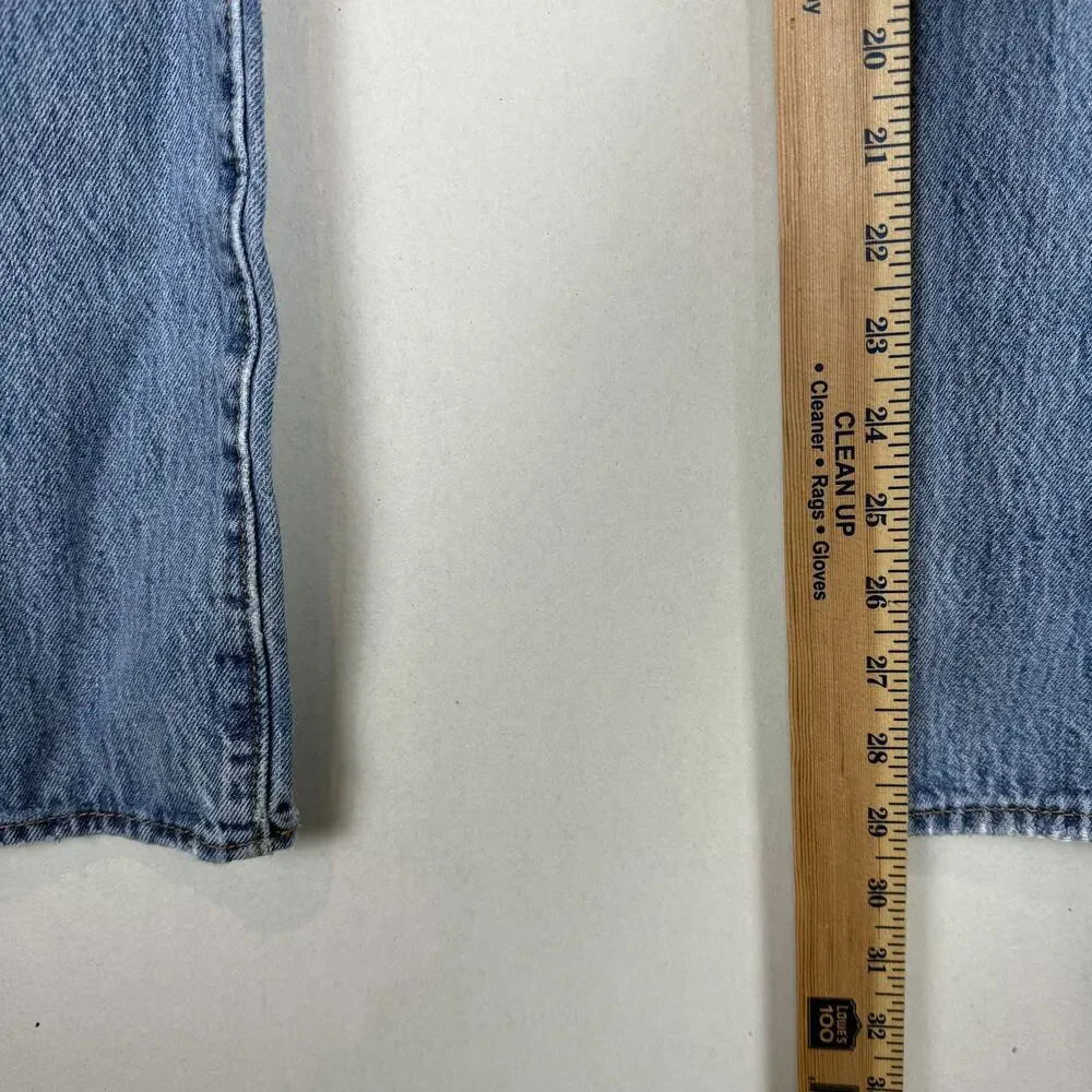 Levi's‎ 501 Jeans Men 34x29 Blue Distress Stonewash Button-Fly Mid-Rise Straight